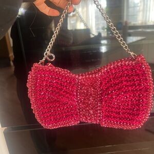 Anteprima pink bow wire bag